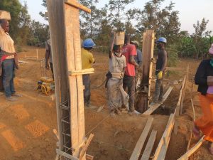 Trabajando en la obra 
